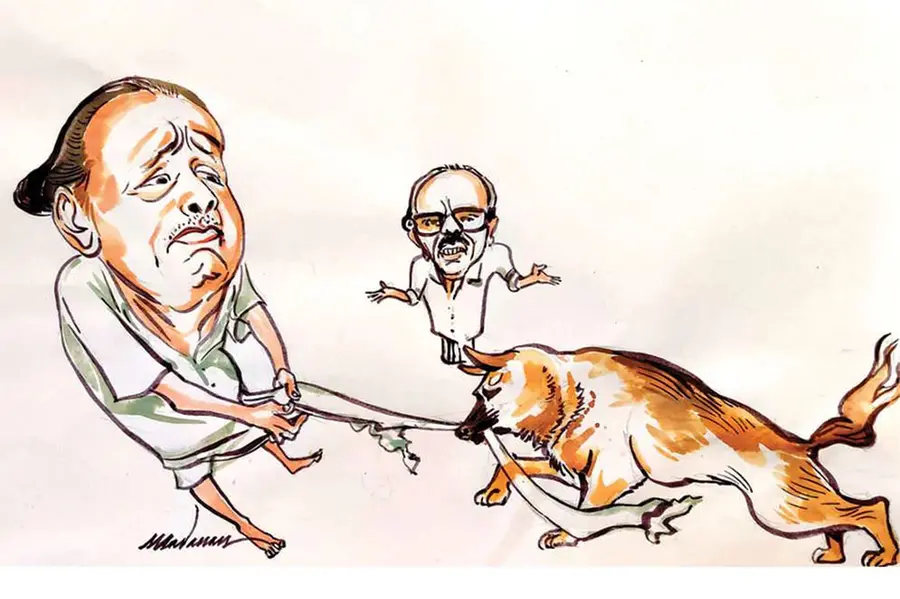 'ഗാമാ, ഇതു നമ്മുടെ വി.കെ.എന്.. ഒരു ഗാര്ഡ് ഓഫ് ഓണര് കൊടുക്കൂ...'