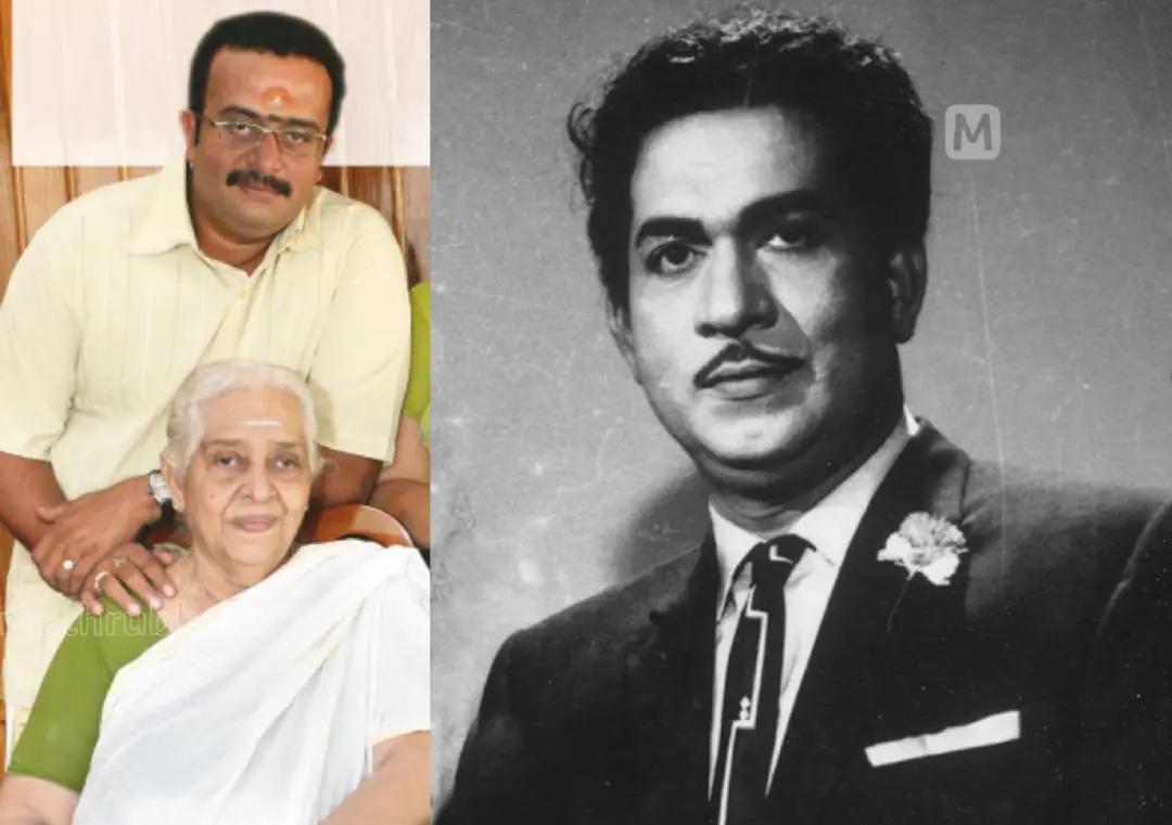 വിജയലക്ഷ്മി അമ്മ മകന് സായകുമാറിനൊപ്പം, കൊട്ടാരക്കര ശ്രീധരന് നായര്