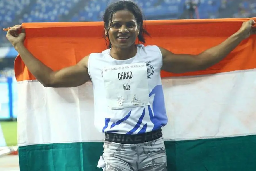 15 മാസങ്ങള്ക്ക് ശേഷം ട്രാക്കിലേക്ക് തിരിച്ചെത്തി സ്വര്ണം നേടി ദ്യുതി ചന്ദ്