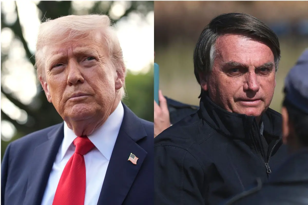 US President Donald Trump (Left) defends former Brazilian President Jair Bolsonaro after his 27-year prison sentence, calling the verdict "surprising" and "terrible for Brazil." Photos: AFP
