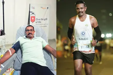 Started by offering to a friend’s father, 46-year-old Pradeep Pillai donates blood for the 71st time
