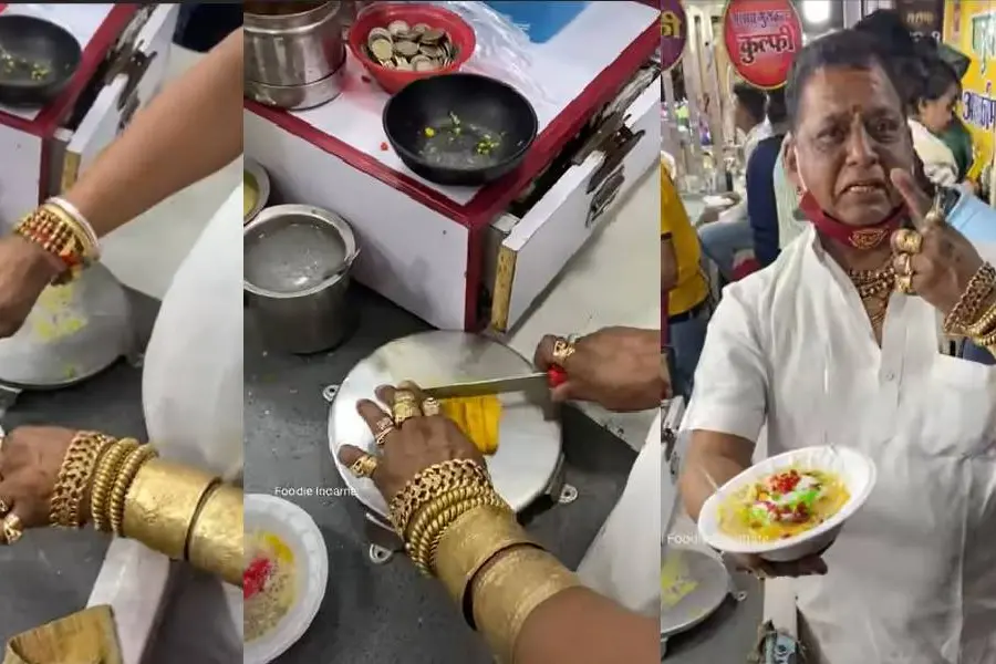 ശരീരം നിറയെ സ്വര്ണം, ഇന്ഡോറിലെ 'ഗോള്ഡ്മാന് കുല്ഫി വാല' വൈറലാണ്