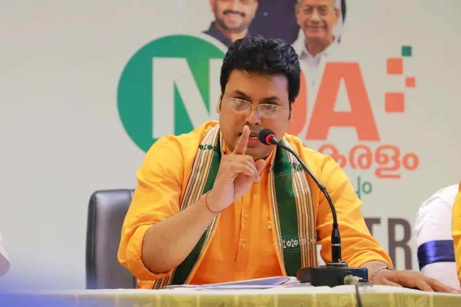 കേരളം ത്രിപുരയ്ക്ക് പിന്നില്‍;മോദിയ്ക്ക് വോട്ടുചെയ്താല്‍ ഇരട്ട എഞ്ചിനുള്ള സര്‍ക്കാര്‍-ബിപ്ലവ്