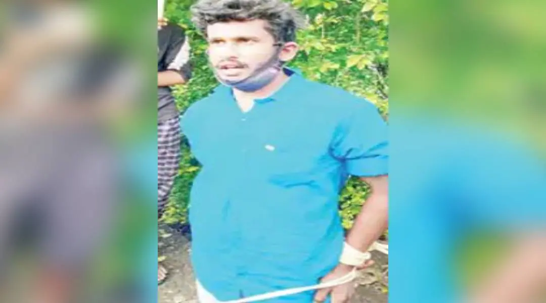 മണികണ്ഠനെ ചെറുവാട് കുടിക്കാർ പിടികൂടിയപ്പോൾ