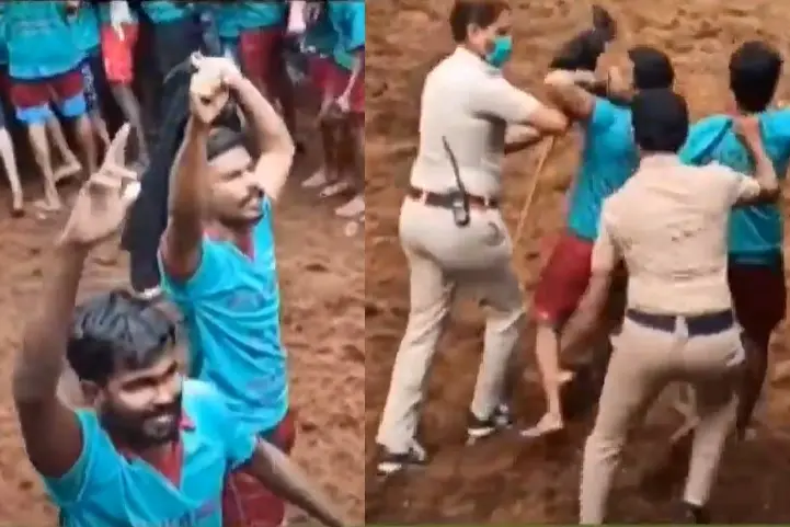 മധുരയില്‍ ജെല്ലിക്കെട്ട് വേദിയില്‍ കര്‍ഷക നിയമത്തിനെതിരേ കരിങ്കൊടിയുയര്‍ത്തി പ്രതിഷേധം