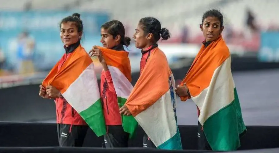 ഇന്ത്യയുടെ വനിതാ റിലേ ടീം | Photo: PTI (File Photo)