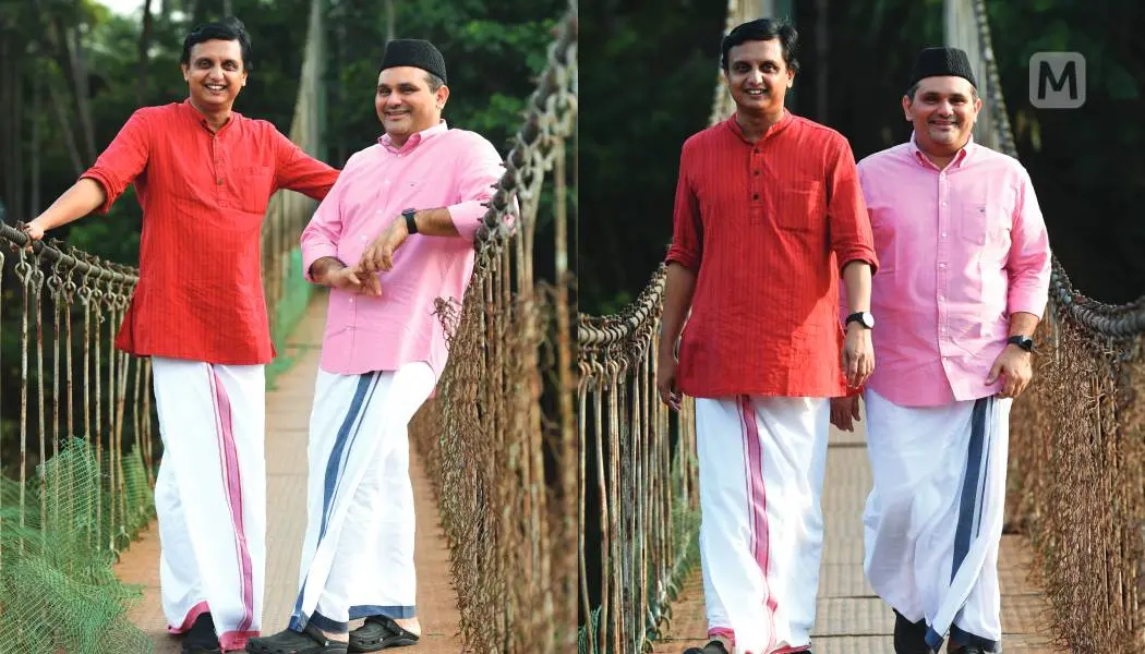 മുഹമ്മദ് റിയാസും മുനവ്വറലി ശിഹാബ് തങ്ങളും | ഫോട്ടോ: മാതൃഭൂമി