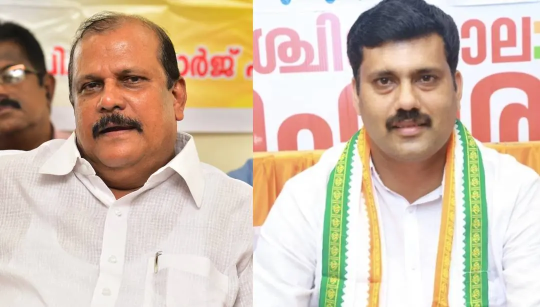 പി.സി.ജോര്ജ്, റിജില് മാക്കുറ്റി |ഫോട്ടോ:Mathrubhumi,facebook.com|Rijilchandranmakkutty