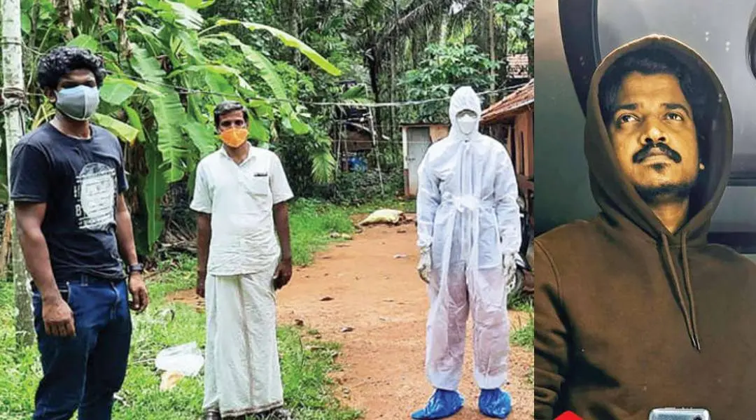 ലുക്മാൻ തന്റെ വാർഡിലെ കോവിഡ് പ്രതിരോധ പ്രവർത്തനത്തിൽ (ചിത്രത്തിൽ കറുത്ത ടി ഷർട്ടിട്ട ആൾ)