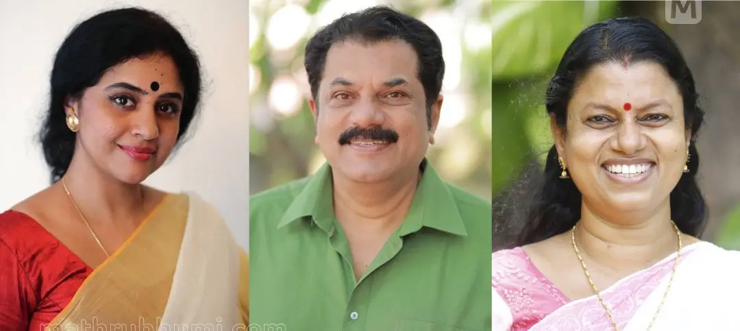 മേതില്‍ ദേവിക, മുകേഷ്, ബിന്ദു കൃഷ്ണ| Photo: Mathrubhumi