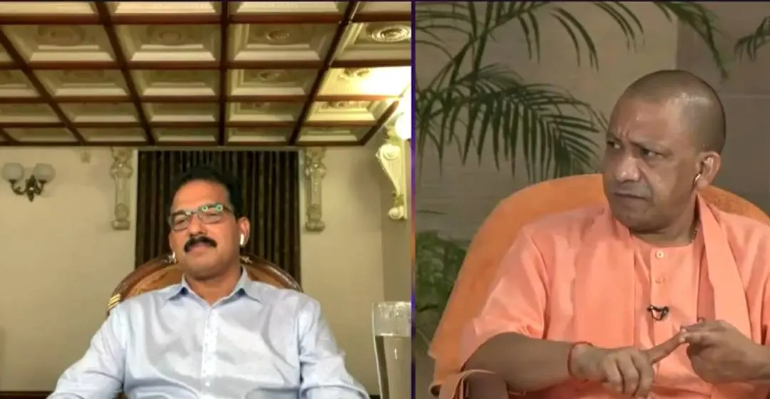 കിറ്റക്‌സ് എം.ഡി. സാബു ജേക്കബും യോഗി ആദിത്യനാഥും Photo Courtesy: india ahead