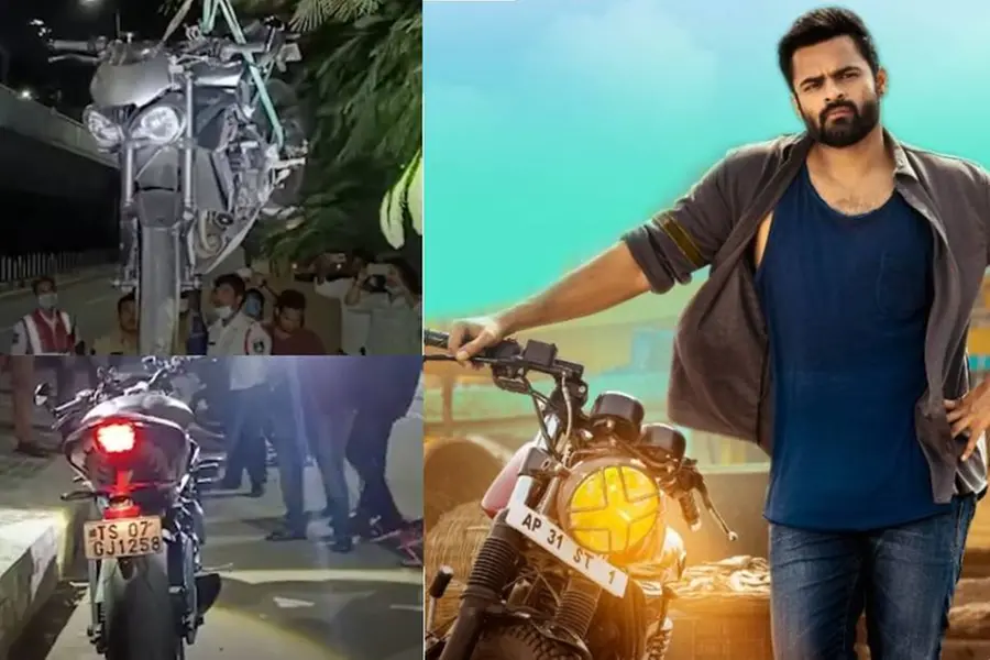 ഹെല്മറ്റ് ധരിച്ചത് ഭാഗ്യമായി; സൂപ്പര് ബൈക്കില്നിന്ന് വീണ് തെലുങ്ക് നടന് പരിക്ക്