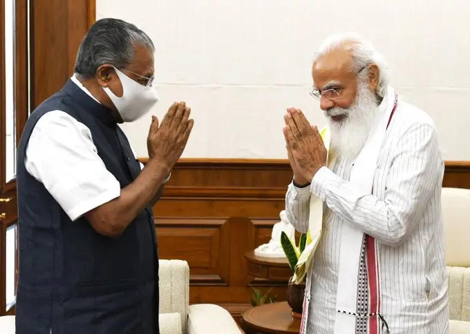 മുഖ്യമന്ത്രി പിണറായി വിജയനും പ്രധാനമന്ത്രി മോദിയും