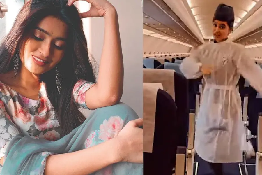 മാനിഗേ മഗേ ഹിതേ... ആളൊഴിഞ്ഞ വിമാനത്തിൽ ചുവടുവച്ച ആ എയർഹോസ്റ്റസ് ഇതാ..