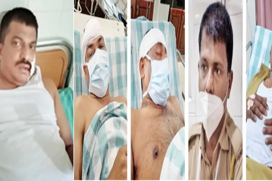 നാലുപാടുനിന്നും തലയ്ക്ക് നേരേ കല്ലുകള് പാഞ്ഞുവന്നു, അവരുടെ കൈയില് വടിയും കത്തിയും