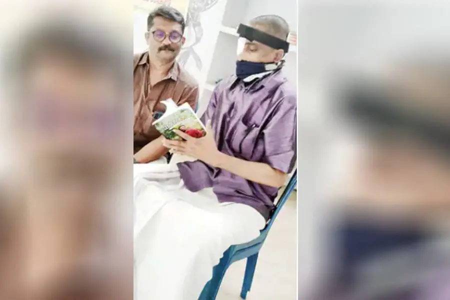 രാജേഷ് വാക്കുപാലിച്ചു; കഥയേറ്റുവാങ്ങാന് ബ്ലാക്ക് ഫംഗസ് ബാധയെ തോല്പ്പിച്ച പ്രകാശ് നടന്നുവന്നു