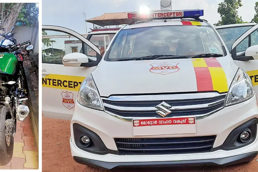 അതിസുരക്ഷ നമ്പര്‍ പ്ലേറ്റ് ഊരി മാറ്റിയ സൂപ്പര്‍ബൈക്ക് പൊക്കി എം.വി.ഡി.; ഇനി കോടതിയിൽ കാണാം