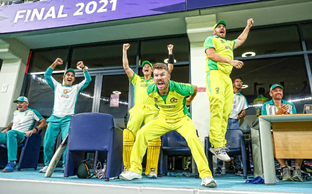 ഓസ്ട്രേലിയയുടെ വിജയാഘോഷം | Photo: twitter| ICC