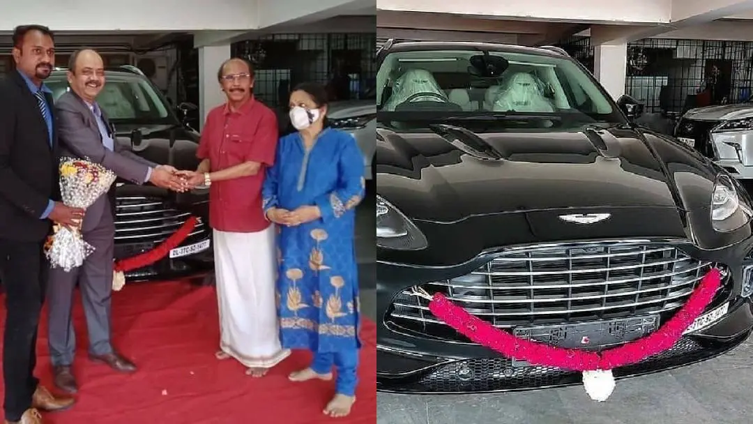 ആസ്റ്റന്‍ മാര്‍ട്ടിന്‍ DBX എസ്.യു.വി. ഡോ.ബി.ഗോവിന്ദന് കൈമാറുന്നു | Photo: Instagram|eis__kerala
