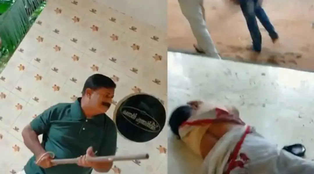 ആക്രമണത്തിന്റെ ദൃശ്യങ്ങള് | Screengrab: Mathrubhumi News