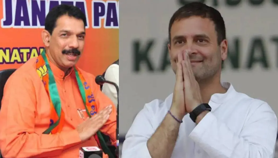 നളിന് കുമാര് കട്ടീല്, രാഹുല് ഗാന്ധി . photo: pics4news, ap