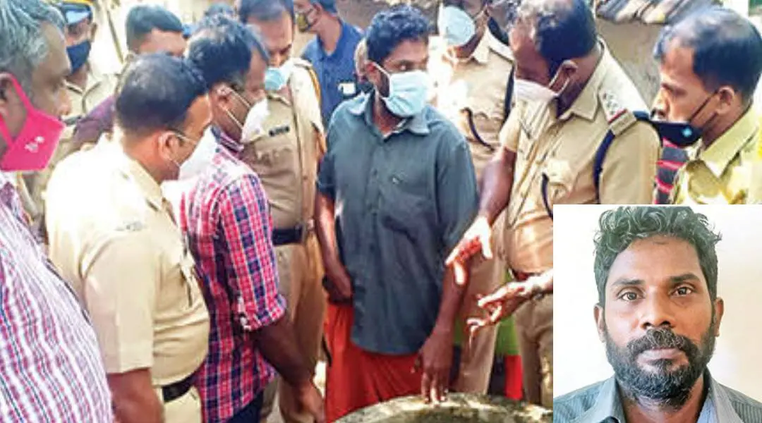 വയോധികയെ കൊലപ്പെടുത്തിയ കേസില് അറസ്റ്റിലായ പ്രതിയുമായി പോലീസ് തെളിവെടുപ്പ് നടത്തുന്നു. ഇന്സെറ്റില് രജീഷ്