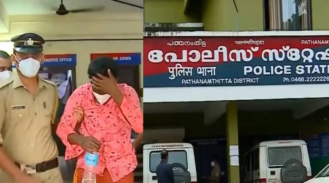 അറസ്റ്റിലായ ബിനു | Screengrab: Mathrubhumi News