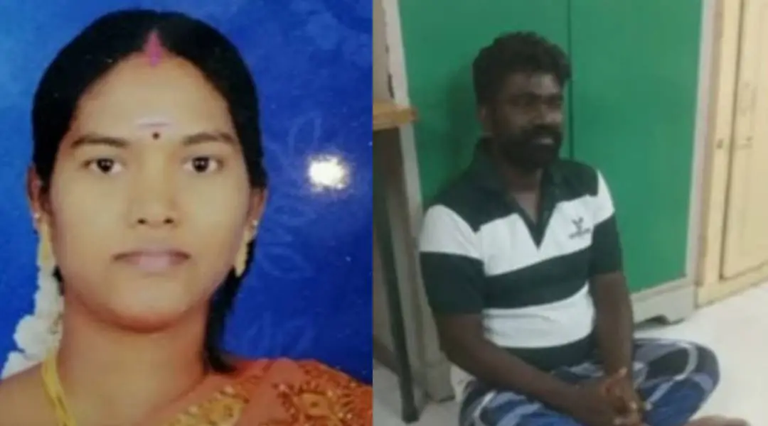 കൊല്ലപ്പെട്ട ഭാനുപ്രിയ, അറസ്റ്റിലായ വിഘ്നേഷ് | Screengrab: Youtube.com|boomi news