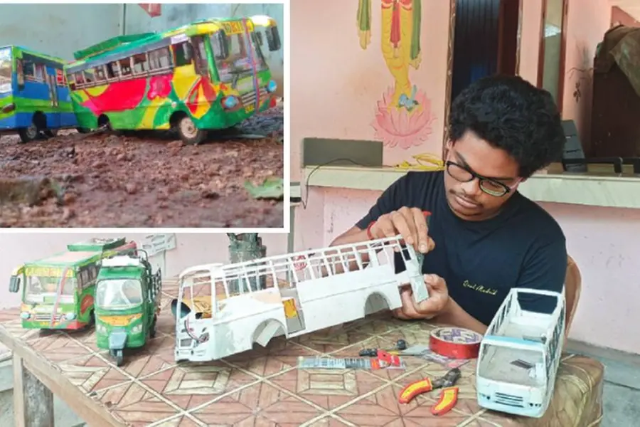 കാഴ്ച കുറവാണെങ്കിലും അക്ഷയ് ഒരുക്കും ഒറിജിനലിലെ വെല്ലുന്ന കുഞ്ഞന് ബസുകള്