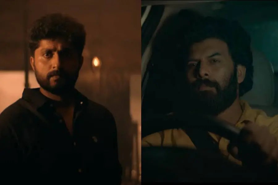 നിയോ - നോയർ ത്രില്ലറുമായി സണ്ണി വെയ്നും ധ്യാനും; 'ത്രയം' ടീസർ പുറത്ത്