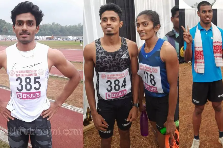 മഴയില്‍ മുങ്ങിയ മീറ്റില്‍ മെഡല്‍ വാരി കേരളം; ദേശീയ റെക്കോഡിട്ട് ബൊര്‍ഗോഹെയ്ന്‍