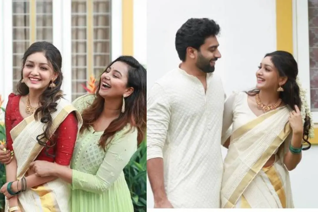 കല്ല്യാണിയും മിഥുനും തമ്മിലുള്ള വിവാഹ നിശ്ചയത്തില് നിന്നുള്ള ചിത്രങ്ങള് | Photo: Instagram/ Mrudula Murali