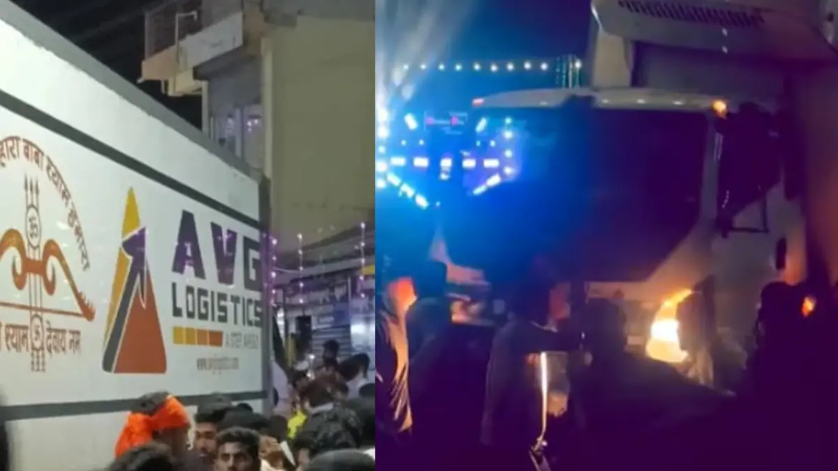 Truck plows into crowd. | Screengrab: X