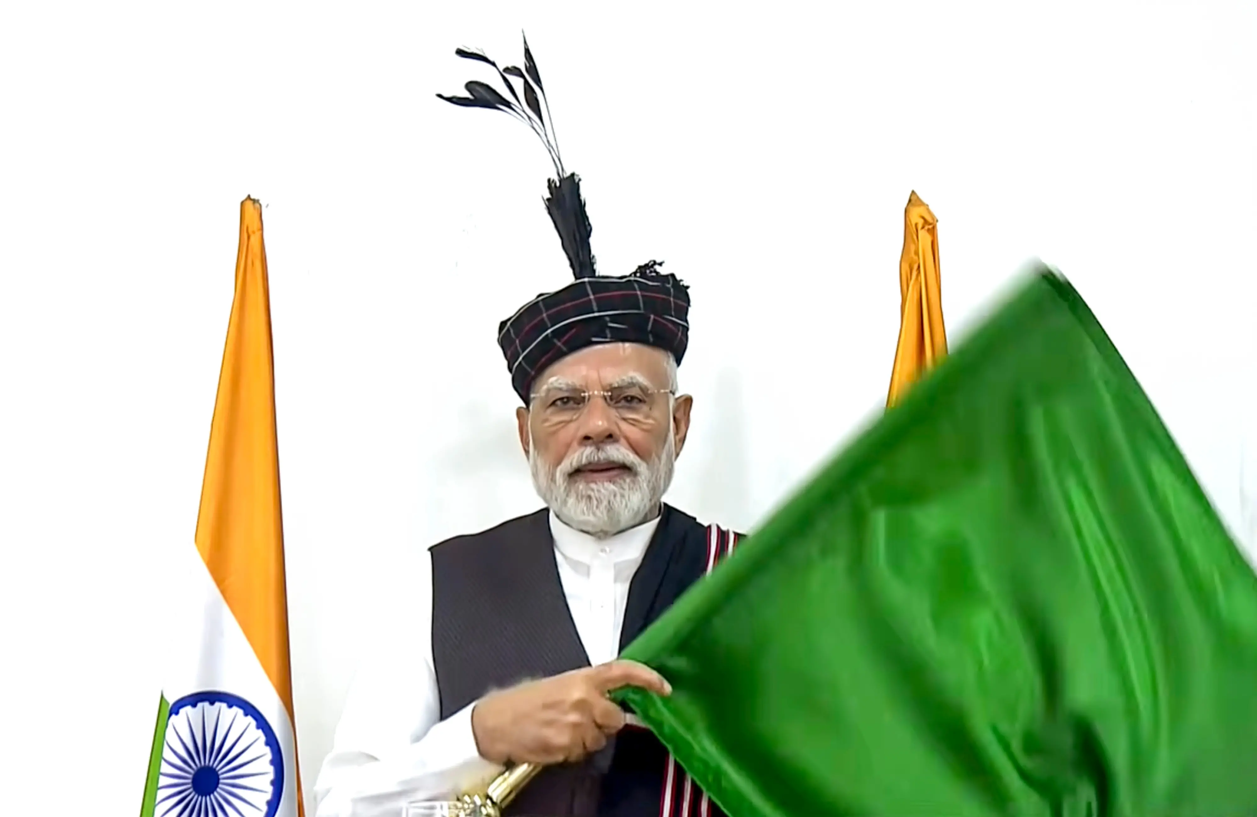 Prime Minister Narendra Modi flags off new trains via video conferencing, in Aizawl, Mizoram | Photo: PTI