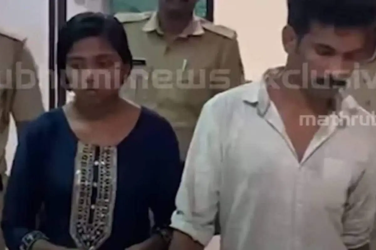 Jayesh and Reshmi arrested | Photo: Screengrab, Mathrubhumi News
