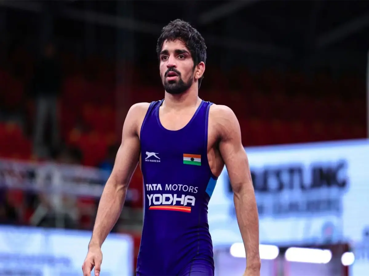 Indian wrestler Aman Sehrawat | Photo: ANI