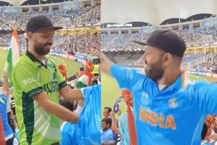 As green blurs into blue: Jersey swap during IND–PAK clash becomes talk of the town! | WATCH