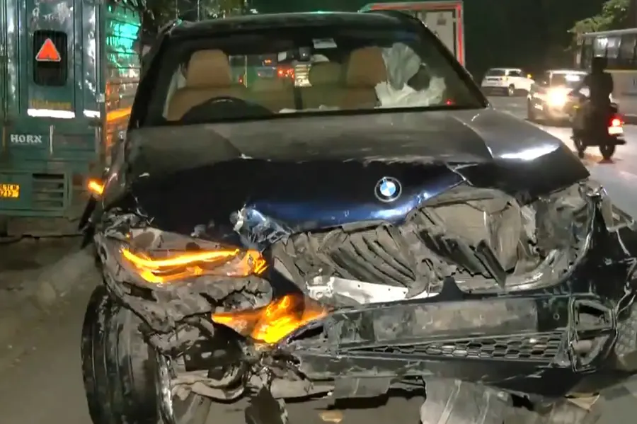 BMW car involved in the accident in Delhi