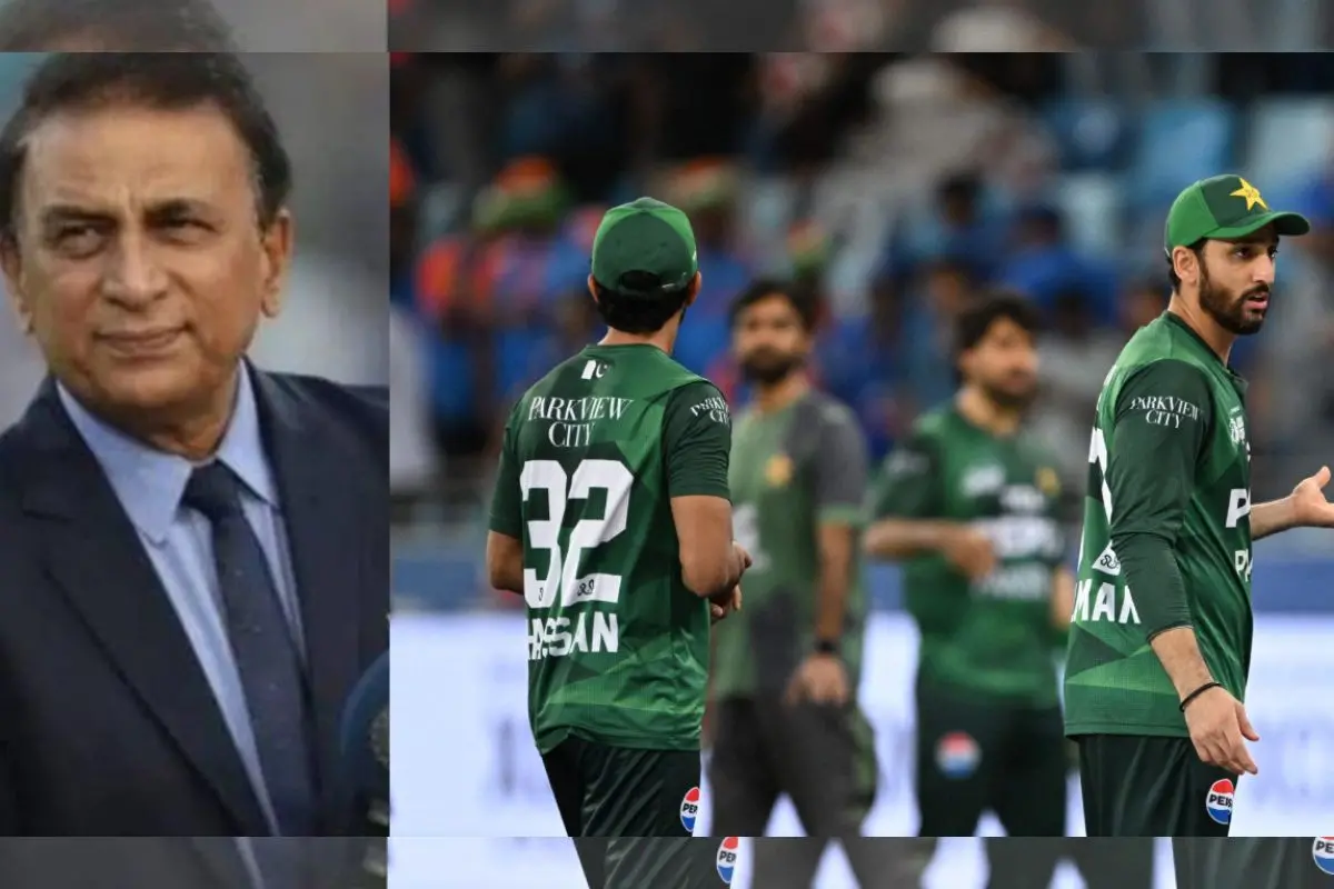 From (L) Sunil Gavaskar; Pakistan's captain Salman Agha (R) reacts at the end of the Asia Cup 2025 Twenty20 international cricket match against India at the Dubai International Stadium in Dubai. | Photo: X, AFP
