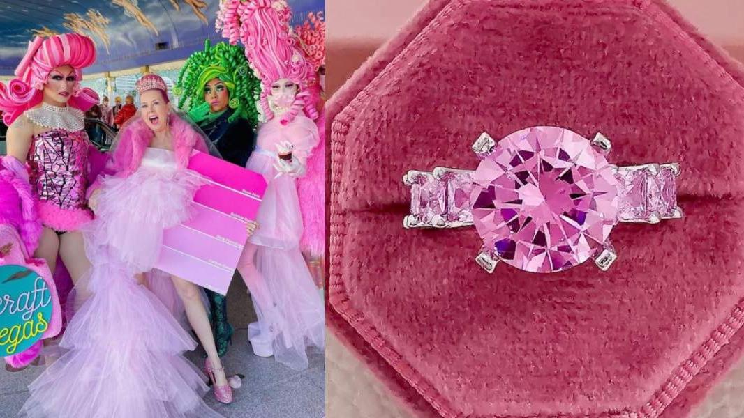 Pink Raviaya പിങ്ക് നിറത്തോട് പ്രണയം; വിവാഹം കഴിച്ച് യുവതി | Mathrubhumi