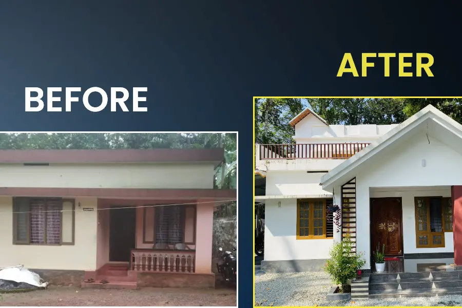 ആരെയും അത്ഭുതപ്പെടുത്തുന്ന രൂപമാറ്റം; പതിനെട്ടു ലക്ഷം രൂപയ്ക്ക് പുതുക്കിപ്പണിത വീട്