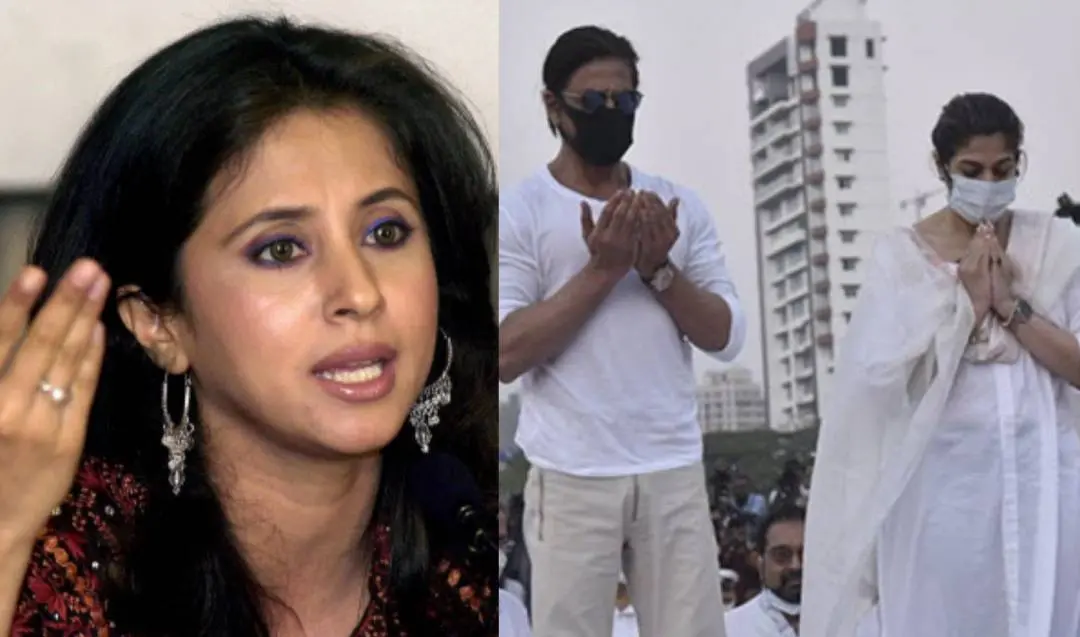 ഊര്മിള മതോന്ദ്കര്, ലതാ മങ്കേഷ്കറുടെ മൃതദേഹത്തിന് മുന്നില് ഷാരൂഖ് ഖാനും പൂജ ദദ്ലാനിയും പ്രാര്ഥിക്കുന്നു
