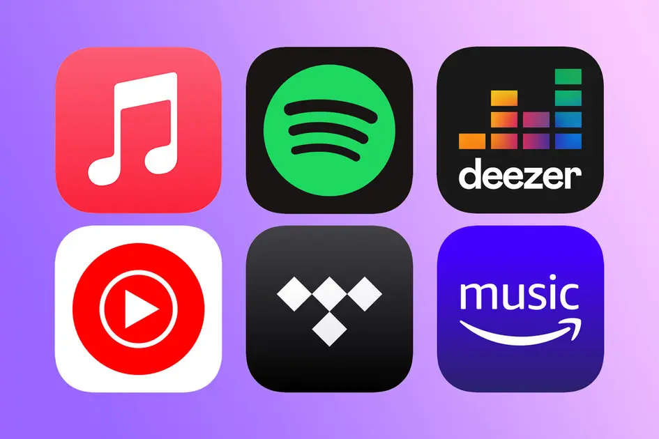 Apple Music, Spotify, Deezer, Youtube Music, Tidal, Prime Music
