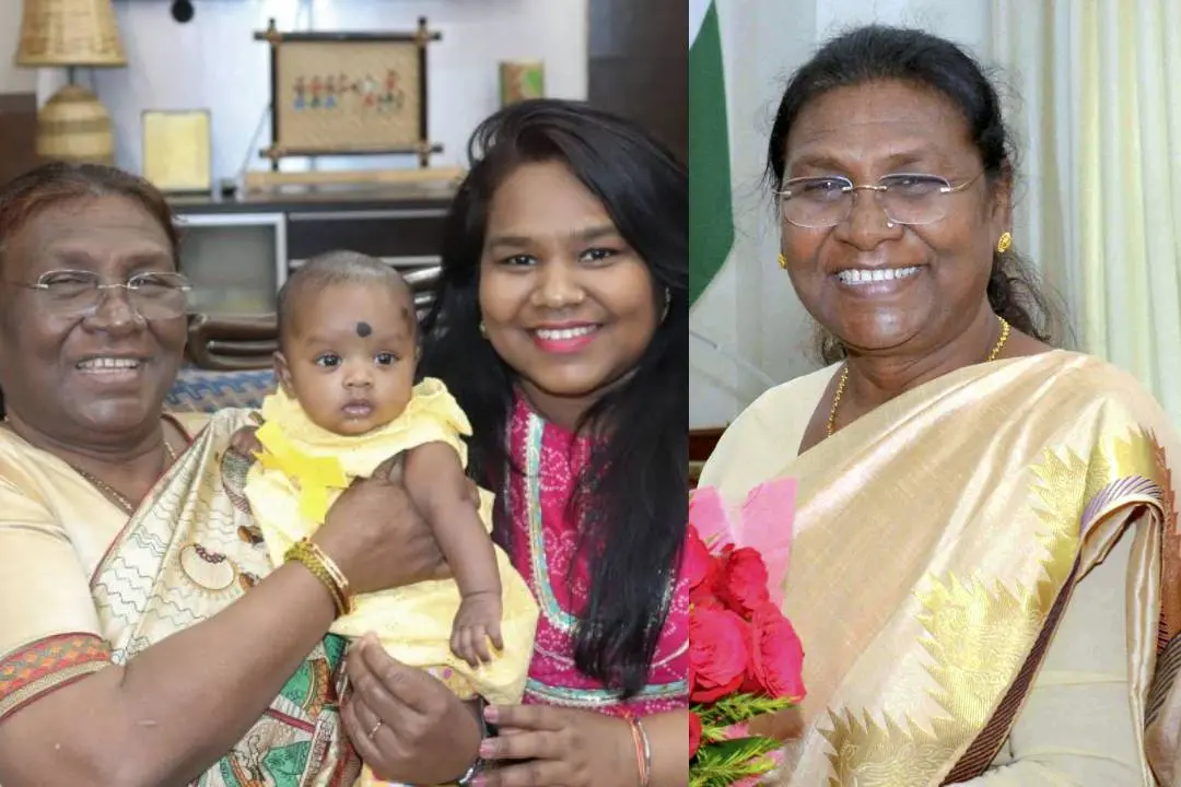 ദ്രൗപദി മുര്മു മകള്ക്കും ചെറുമകള്ക്കുമൊപ്പം | Photo: instagram/ Itishree Murmu/ PTI