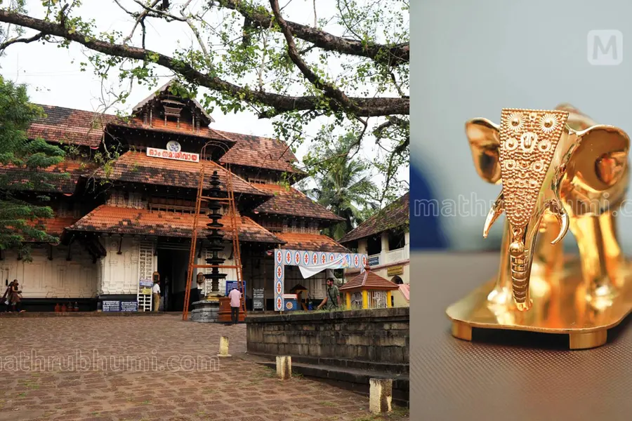 വടക്കുന്നാഥന് 100 പവന്റെ പൊന്നാനയും ഒരുകോടി രൂപയും പ്രവാസിഭക്തന്റെ കാണിക്ക