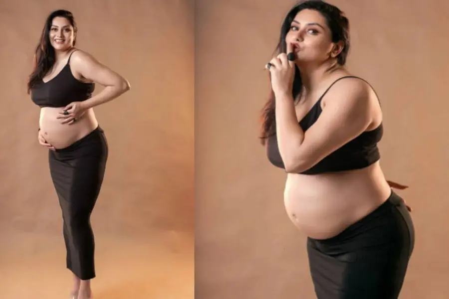 നാൽപത്തിയൊന്നാം പിറന്നാള് ദിനത്തില് നിറവയറില് ഫോട്ടോഷൂട്ടുമായി നമിത; ചിത്രങ്ങള്