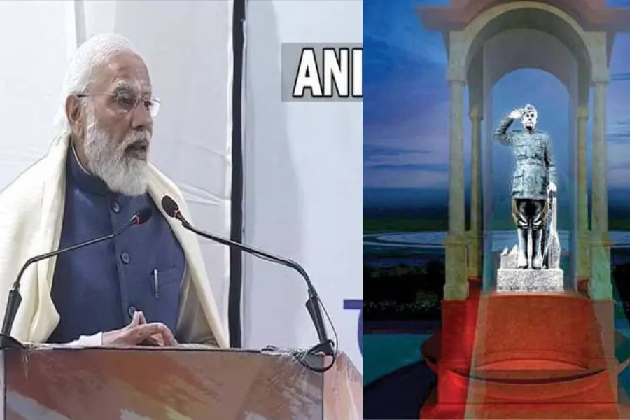 'ബ്രിട്ടീഷുകാര്ക്ക് മുന്നില് തലകുനിക്കാത്ത വ്യക്തി'; നേതാജിയുടെ പ്രതിമ അനാച്ഛാദനം ചെയ്ത് മോദി