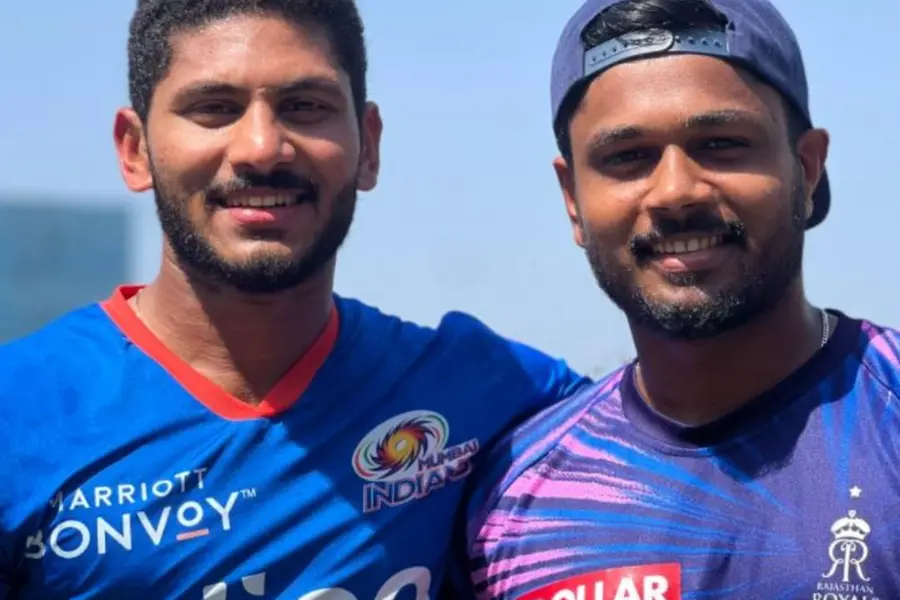 'കേരളത്തിലെ പിള്ളേര്‍ ആറാടുക'യാണെന്ന് മുംബൈ ഇന്ത്യന്‍സ്; 'തമ്പി അളിയാ' എന്നു വിളിച്ച് സഞ്ജു
