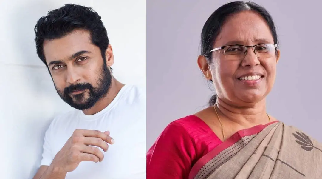 Suriya, KK Shailaja Teacher