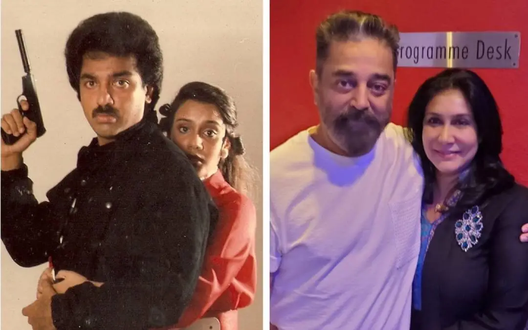 കമൽ ഹാസനും ലിസിയും. ലിസി ഫെയ്സ്ബുക്കിൽ പങ്കുവെച്ച ചിത്രം